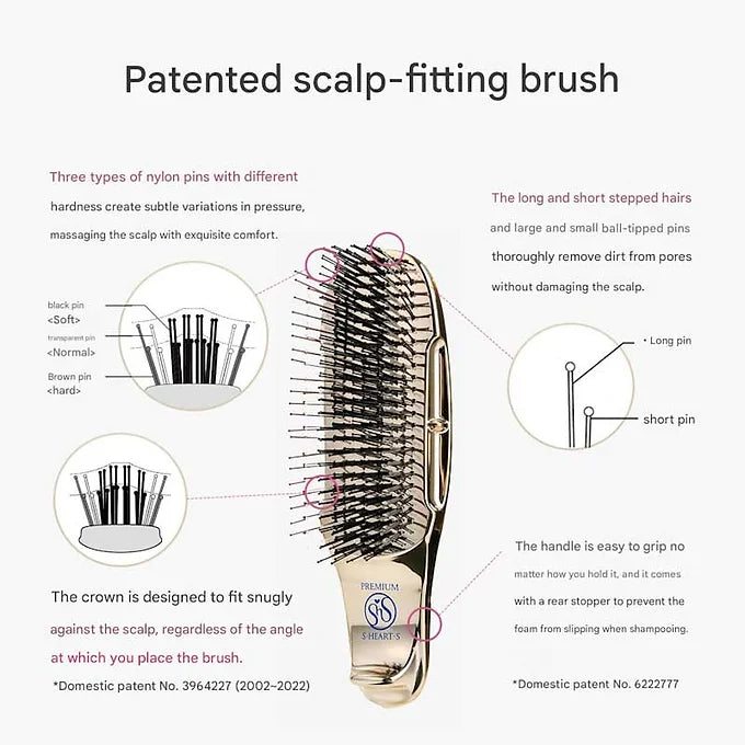 S HEART S Scalp Brush World Premium Long