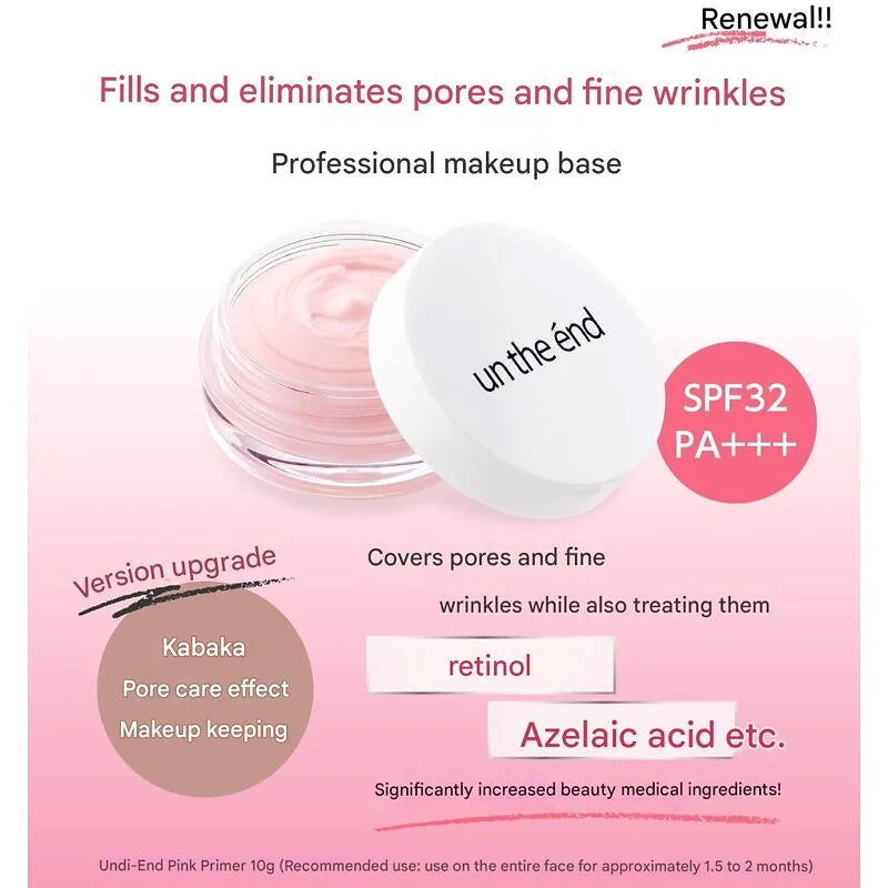Un the End Pink Primer – Pore & Fine Line Corrector SPF32