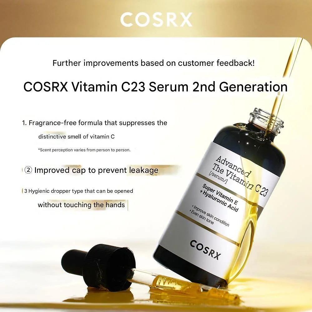 COSRX Vitamin C23 Serum, 2nd Generation, 0.7 oz (20 g)  Vitamin C/Vitamin E