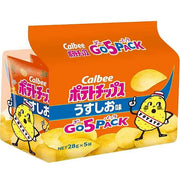Calbee Potato Chips – Light Salt Flavor (Usushio), 4.9 oz (140 g) x 5 Bags