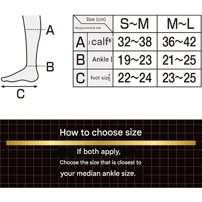 Slim Walk Medical Lymph Compression Socks (Short, Toe-Open)