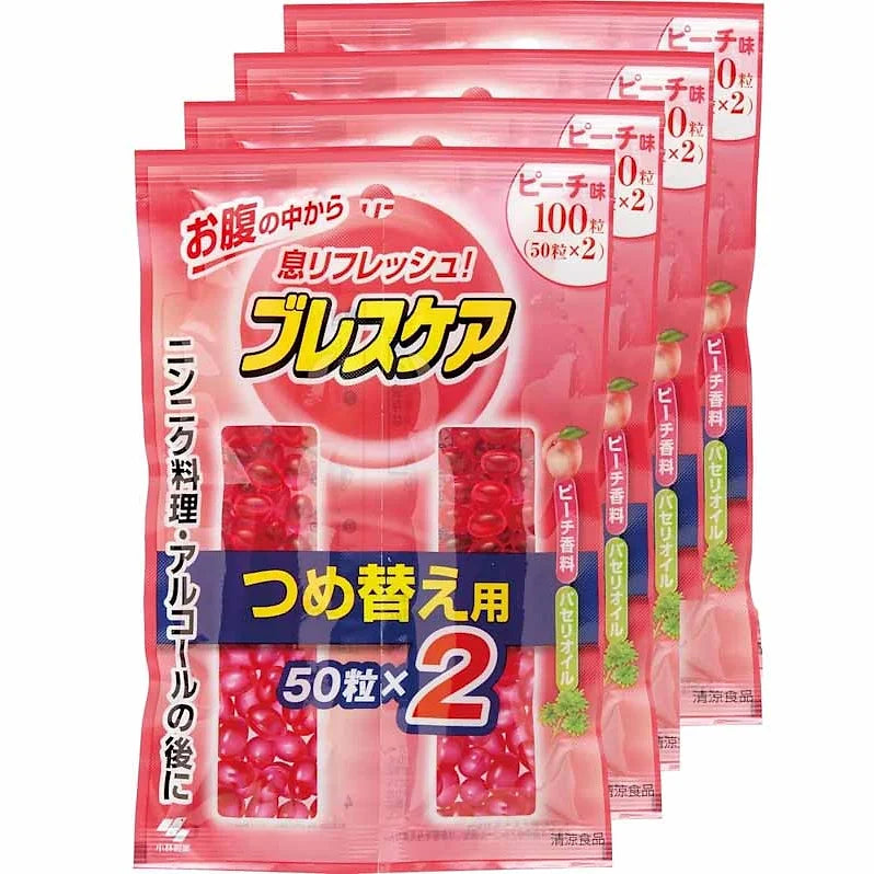 Breath Care Breath Refreshing Capsules – Peach, 100 Tablets x 2 Packs