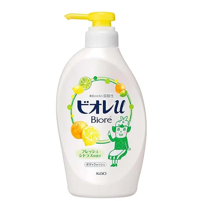 Biore U Body Wash Fresh Citrus Scent – Pump Type 480ml