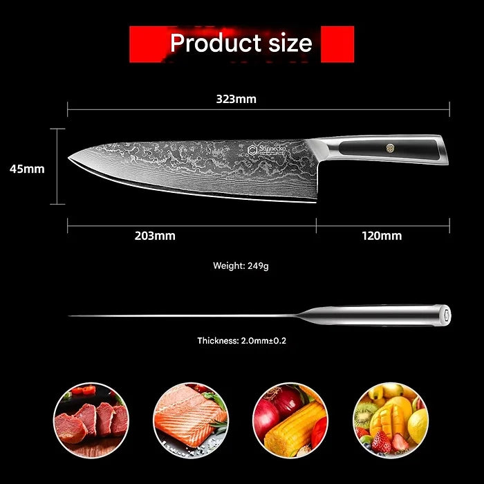 Sunnecko Chef’s Knife – 8.0 in (203 mm)