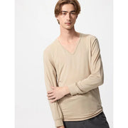 U HEATTECH V-Neck T-Shirt (9/10 Sleeves) 479440 Japan best brand