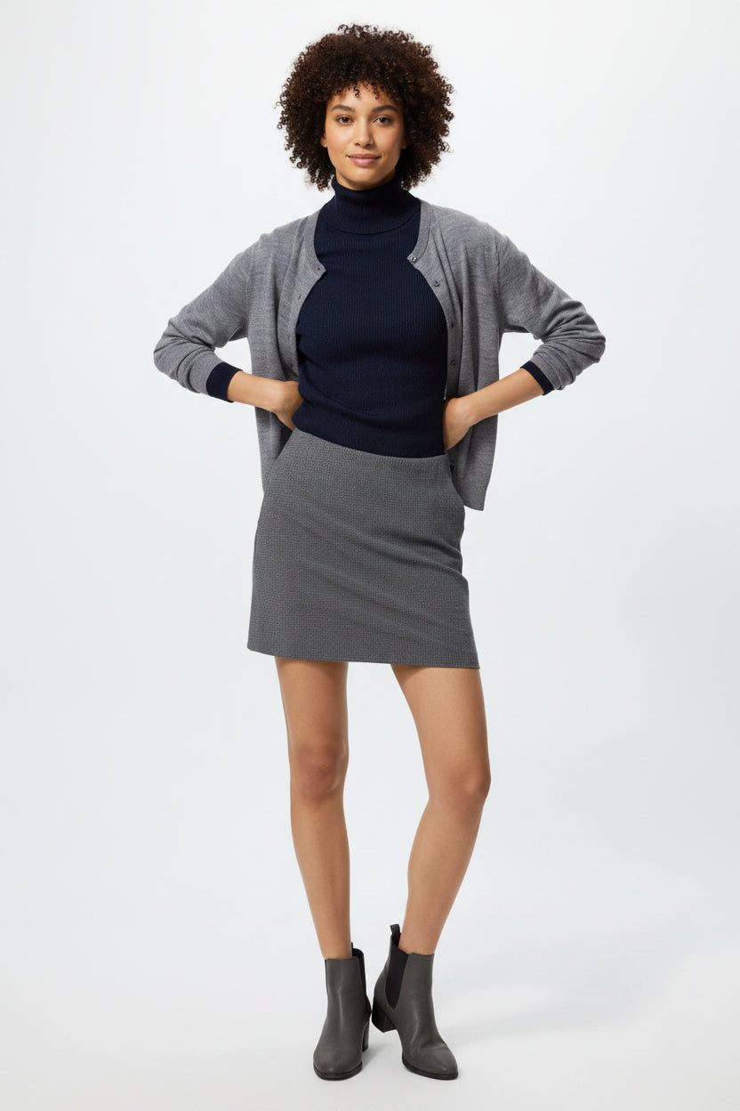 Merino Ribbed Turtleneck Sweater