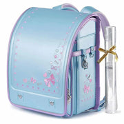 Elegant Randoseru with Heart & Bow Embroidery – Lightweight, Durable, and StylishLet your little one feel like a princess every day with the Coulomb School Bag, beautifully designed with heart and ribbon embroidery and crafted in a soft pale blue with a pearlescent finish.