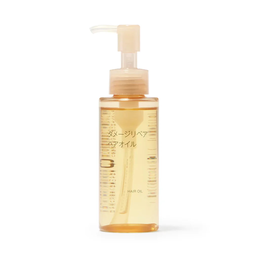 Experience the power of nature with Damage Repair Hair Oil Muji, a leave-in treatment made from 100% naturally derived ingredients* that restores smoothness, shine, and vitality to damaged hair.