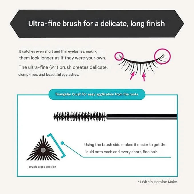Heroine Make — Kiss Me Mascara (Black / Brown) — 4.5 g