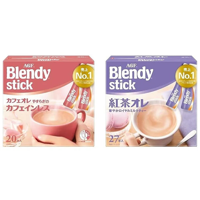 AGF Blendy Sticks – Café au Lait 18 stick & Milk Tea  24 Stick