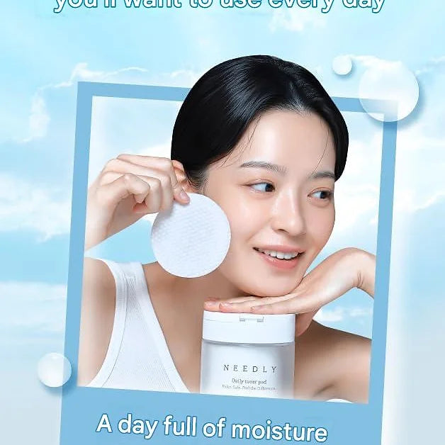 NEEDLY Vita C Toner Pad, 80 Sheets, Wiping Pad Exfoliating Care