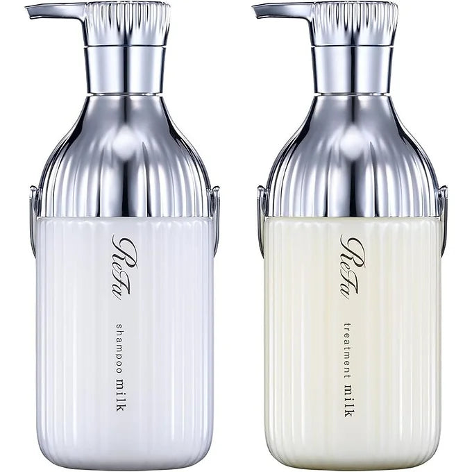 ReFa MILK PROTEIN Shampoo & Treatment Set (White)