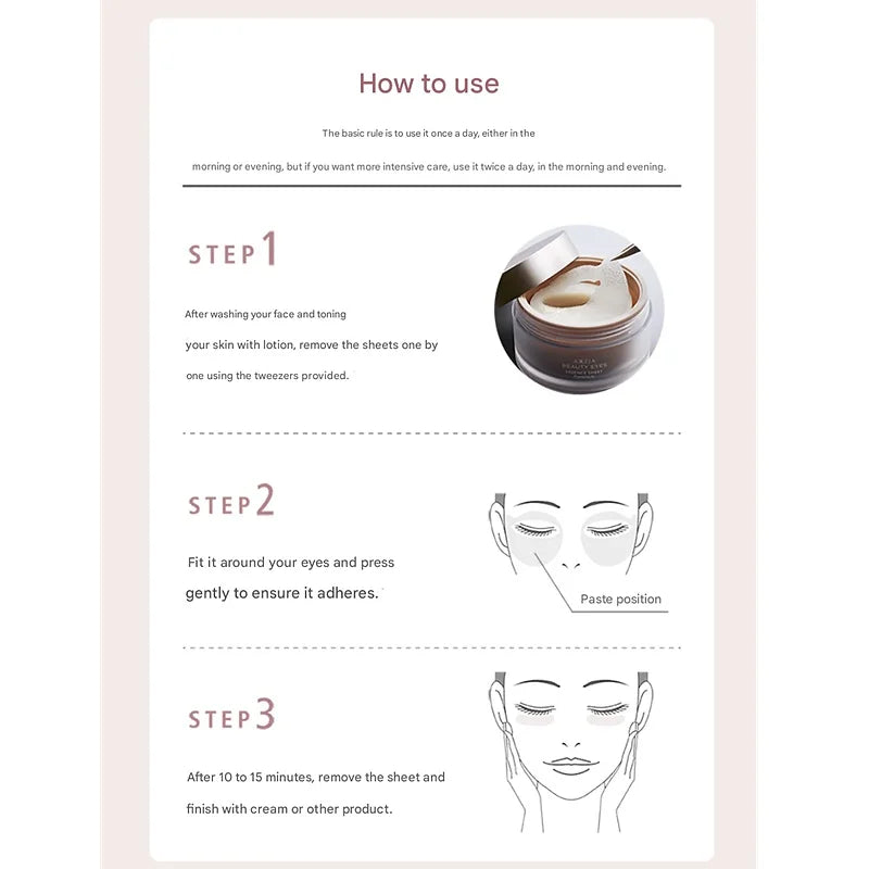 Axxzia Beauty Eyes Essence Sheet Premium Plus – 60 Sheets