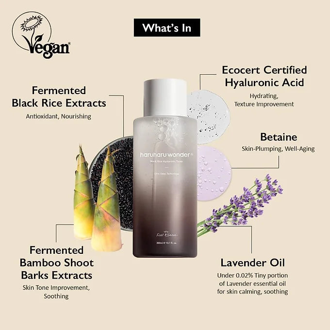 Haruharu Wonder Black Rice Hyaluronic Toner – 150 ml (5.1 fl oz)