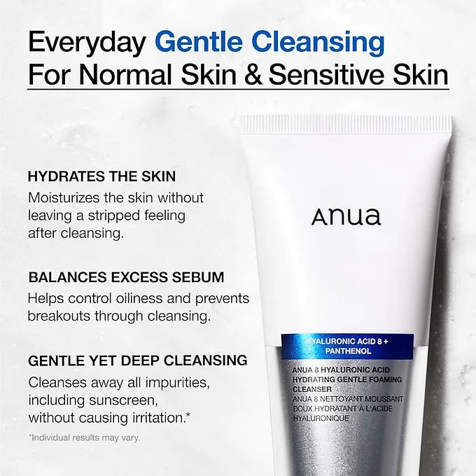 ANUA 8 Hyaluronic Acid Gentle Foam Cleanser (150 ml)