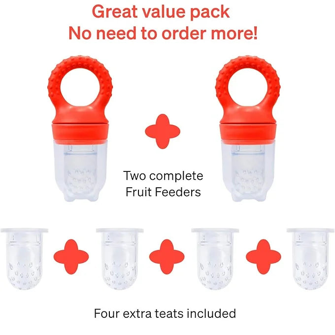 LoveNoobs Baby Pacifier Feeder – 2 Pack | Fresh & Frozen Fruit Feeder for Babies