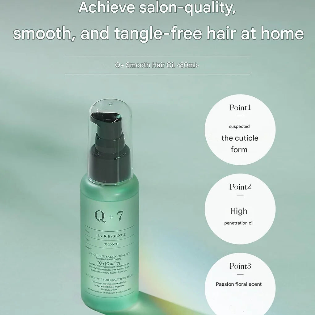Q+ Hair Oil Non-sticky, Static Control, 2.8 fl oz (80 ml)