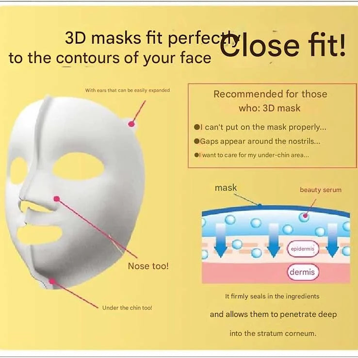 Hadabisei 3D Mask Whitening, 4 Sheets x 6 Packs