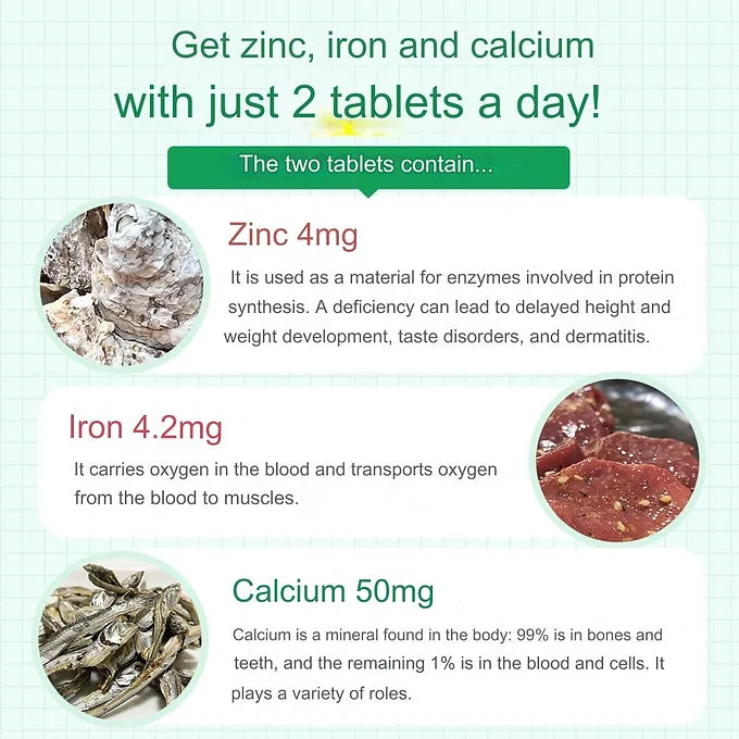 Nobia Zinc, Iron, Calcium, Folic acid for Children 30 days Japan