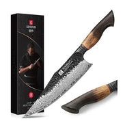 67-Layer Damascus Steel | 10Cr15CoMoV Core | White Oak & Red G10 HandleThe XINZUO 8.62-inch Chef Knife is a professional kitchen knife engineered for speed, precision, and durability.