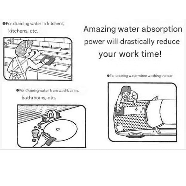 Jay Wiper Water Absorption Cross (1 Set, 5 Pieces)