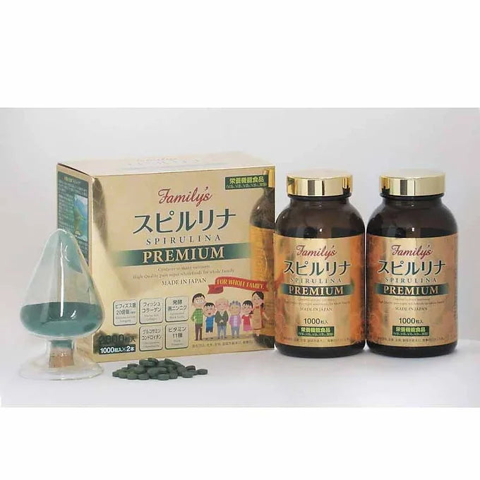 Family’s Spirulina Premium – 2,000 Tablets (1,000 Tablets x 2 Bottles)