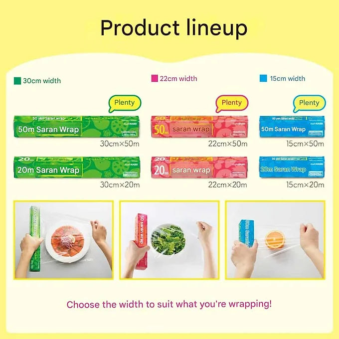 Saran Wrap - 8.7 inches x 164.0 ft (22 cm x 50 m), 3-Pack with Bonus