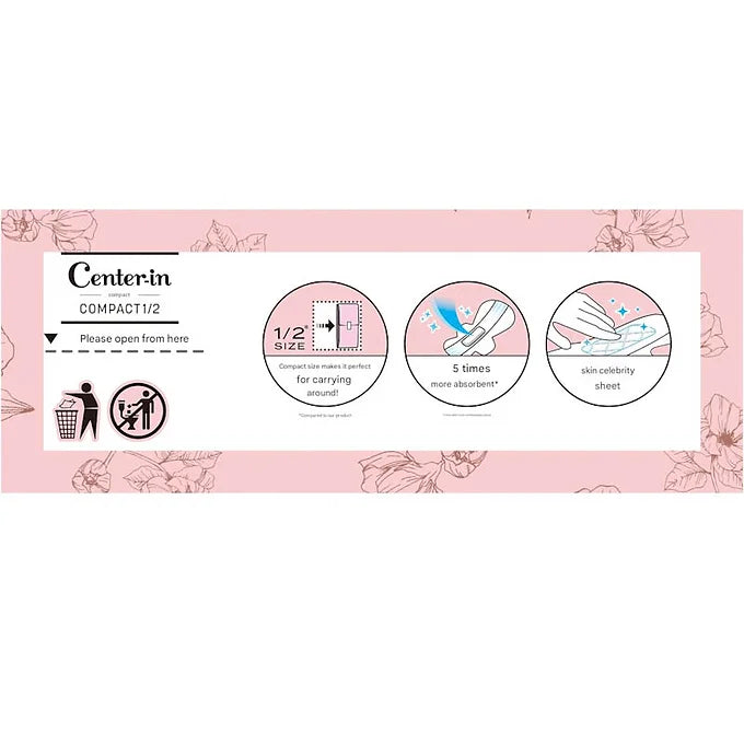 Sofy Center-In Compact 1/2 Unscented Sanitary Pads with Wings 2packs