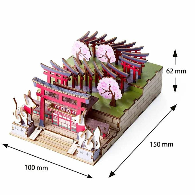 ki-gu-mi Fushimi Inari – Wooden 3D Puzzle DIY Craft Kit