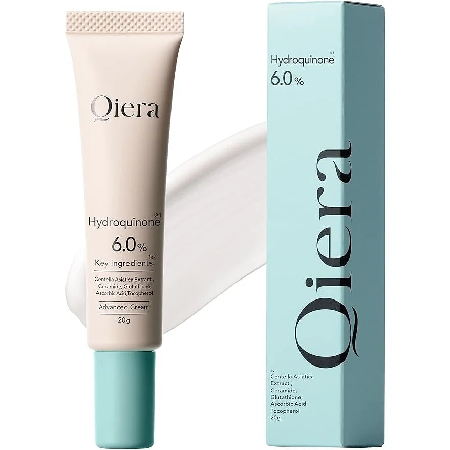 Qiera Hydroquinone 6% Cream is a high-strength dark spot treatment designed to help reduce hyperpigmentation, dark spots, and uneven skin tone.