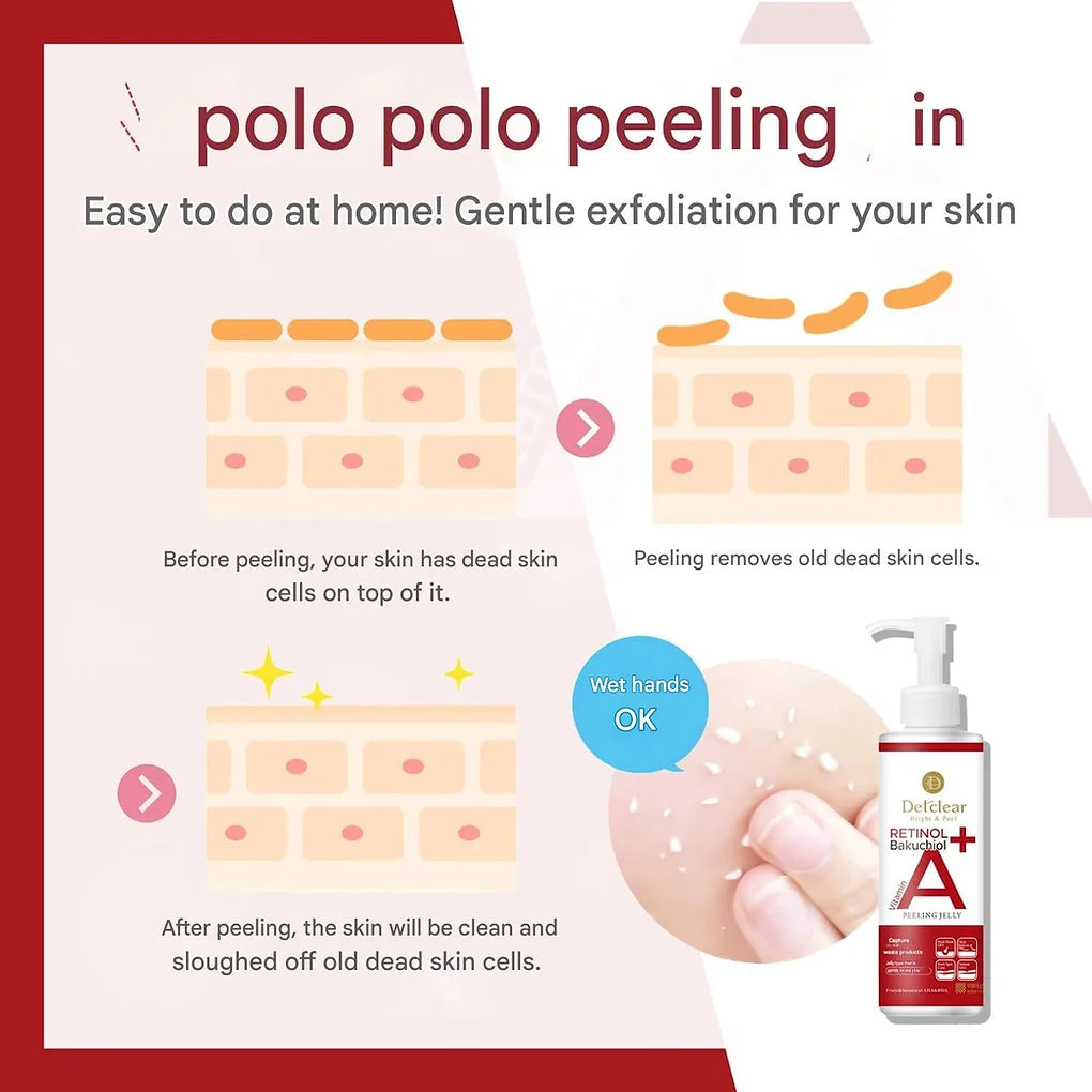 DET Clear Bright & Peel Peeling Jelly, Aging Care Type, 6.1 fl oz (180 ml)
