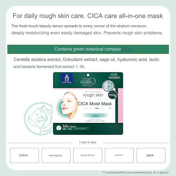 Kose Clear Turn CICA Moist Mask