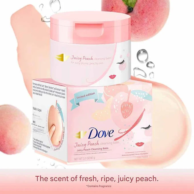 Dove Cleansing Balm, Juicy Peach Scent, 90g – Makeup Remover & Pore Care for All