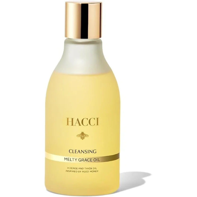 HACCI Melti Grace Oil CleanserThis cleansing oil from HACCI is designed to remove makeup, sunscreen, and pore impurities while keeping the skin soft and hydrated. 