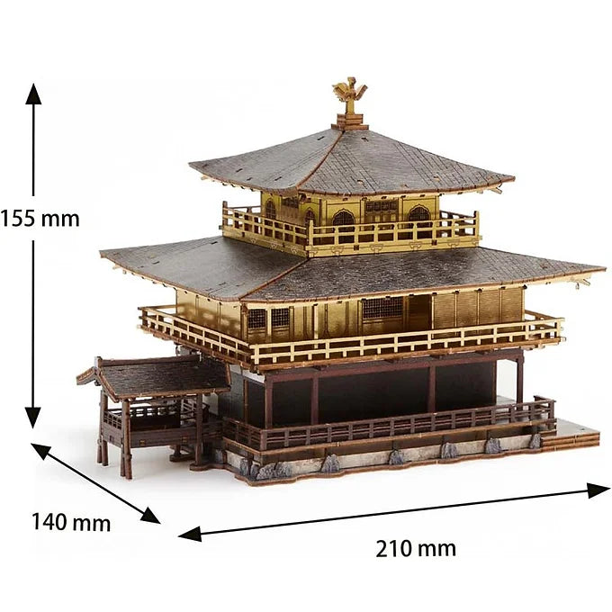 ki-gu-mi Kinkakuji Color Version – Wooden 3D Puzzle DIY