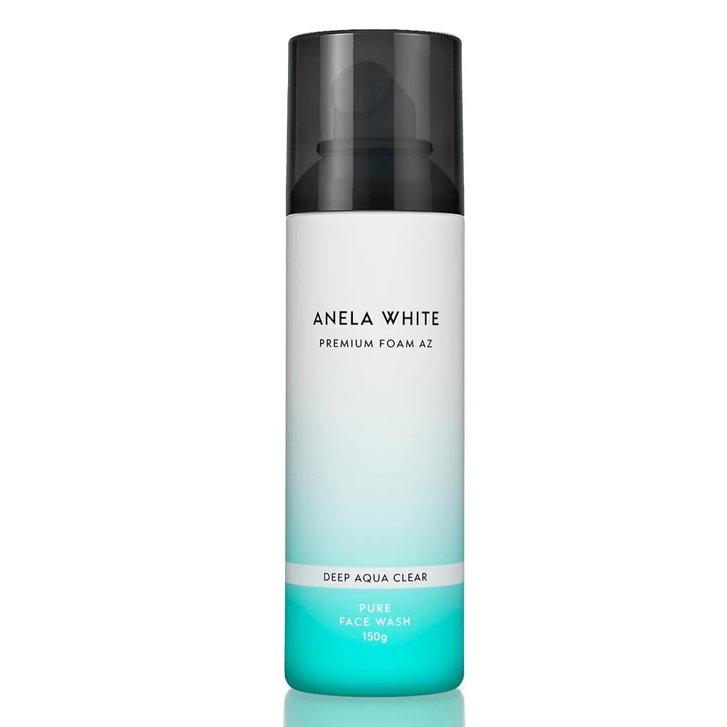 Anela White Premium Foam AZ is a gentle yet effective face wash formulated with azelaic acid and dense carbonated foam to deeply cleanse pores while maintaining skin balance. 
