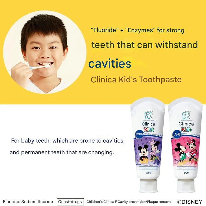 Clinica Kid's Toothpaste – Grape Flavor (60g x 3-Pack)