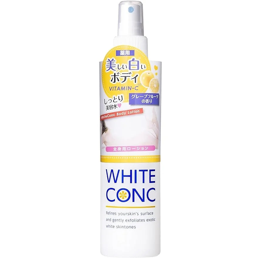 The WHITE CONC Body Lotion CII is a quick and easy whitening body mist designed for daily brightening and moisturizing care.