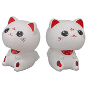 Cute Cat Ornament Solar Light Induction – Lucky Cat with Big Eyes