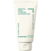 Innisfree Green Tea Amino Cleansing Foam is a gentle foaming facial cleanser that removes dirt, excess oil, and impurities while keeping the skin hydrated.