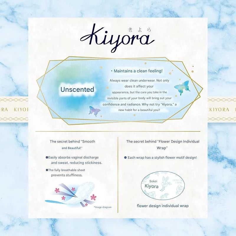 Sofy Kiyora Panty Liners, Unscented – 72 Sheets × 3 Packs (Total 216 Sheets)