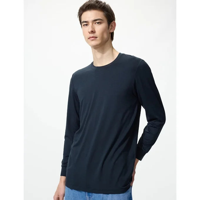 U HEATTECH Crew Neck T-Shirt (9/10 Sleeves) 479432 Japan best brand