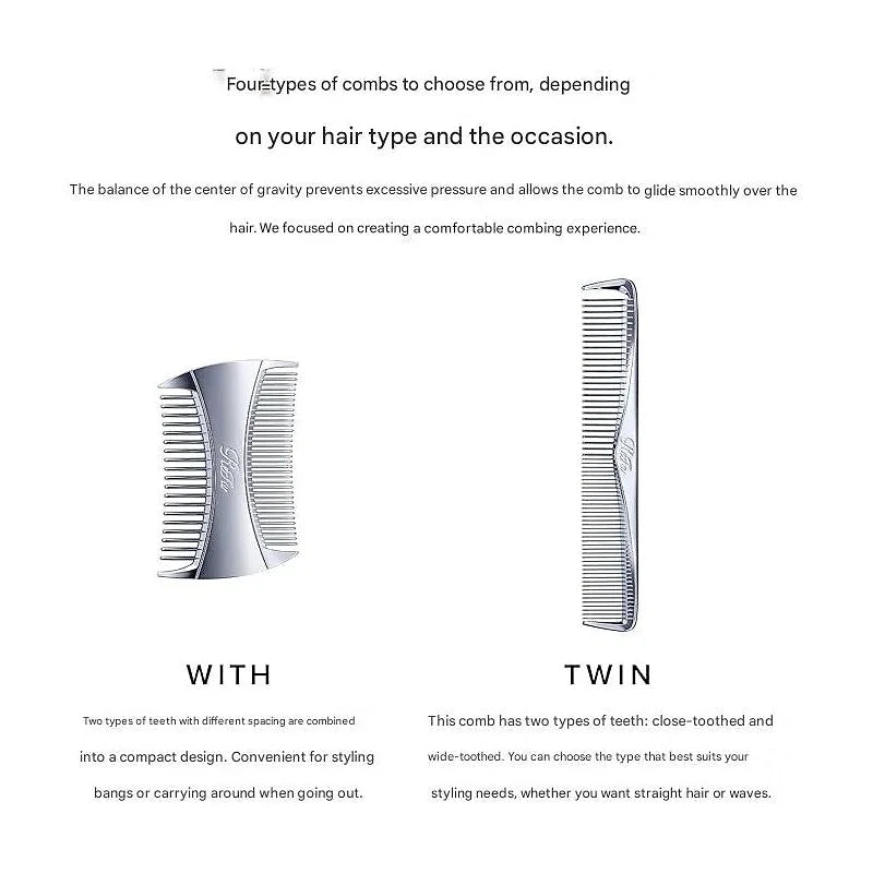 ReFa MARQUISE With Comb - Compact Dual Teeth Hair Comb with Pouch