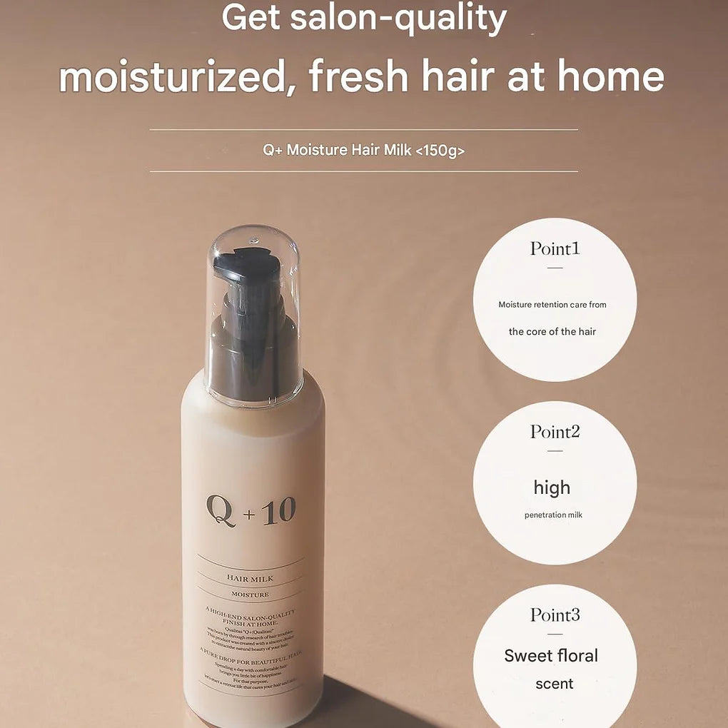 Q+ [Water Retention Care] Hair Milk, Non-Rinsing Treatment 5.1 fl oz (150)ml