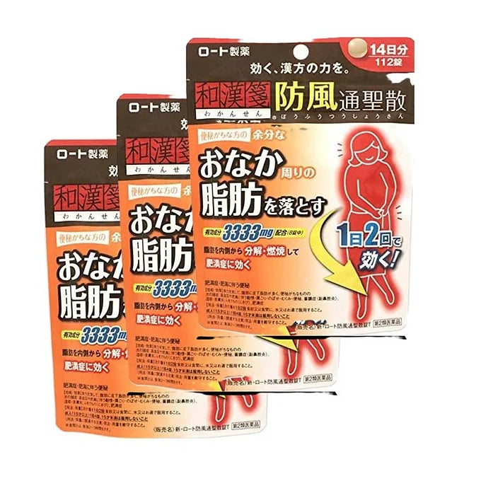 Shin Rohto Bofutsushosan Tablets T – 112 Tablets × 3 Packs
